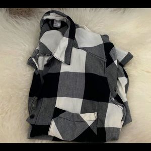 Black and white flannel